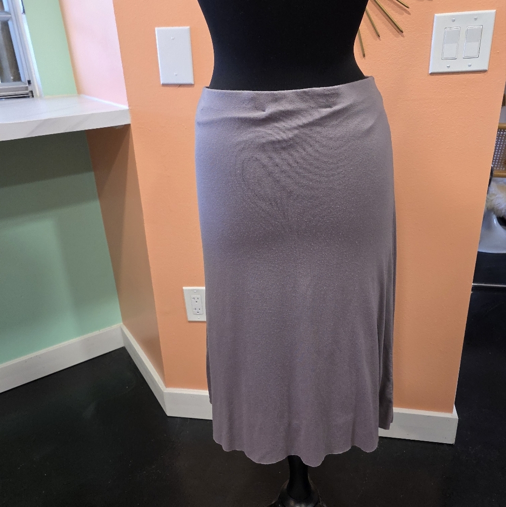 Peruvian Connection Medium Taupe Gray Pleated Max… - image 3
